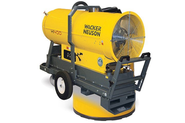 Wacker Neuson Indirect Fired Air Heaters at Iron Source in Delaware
